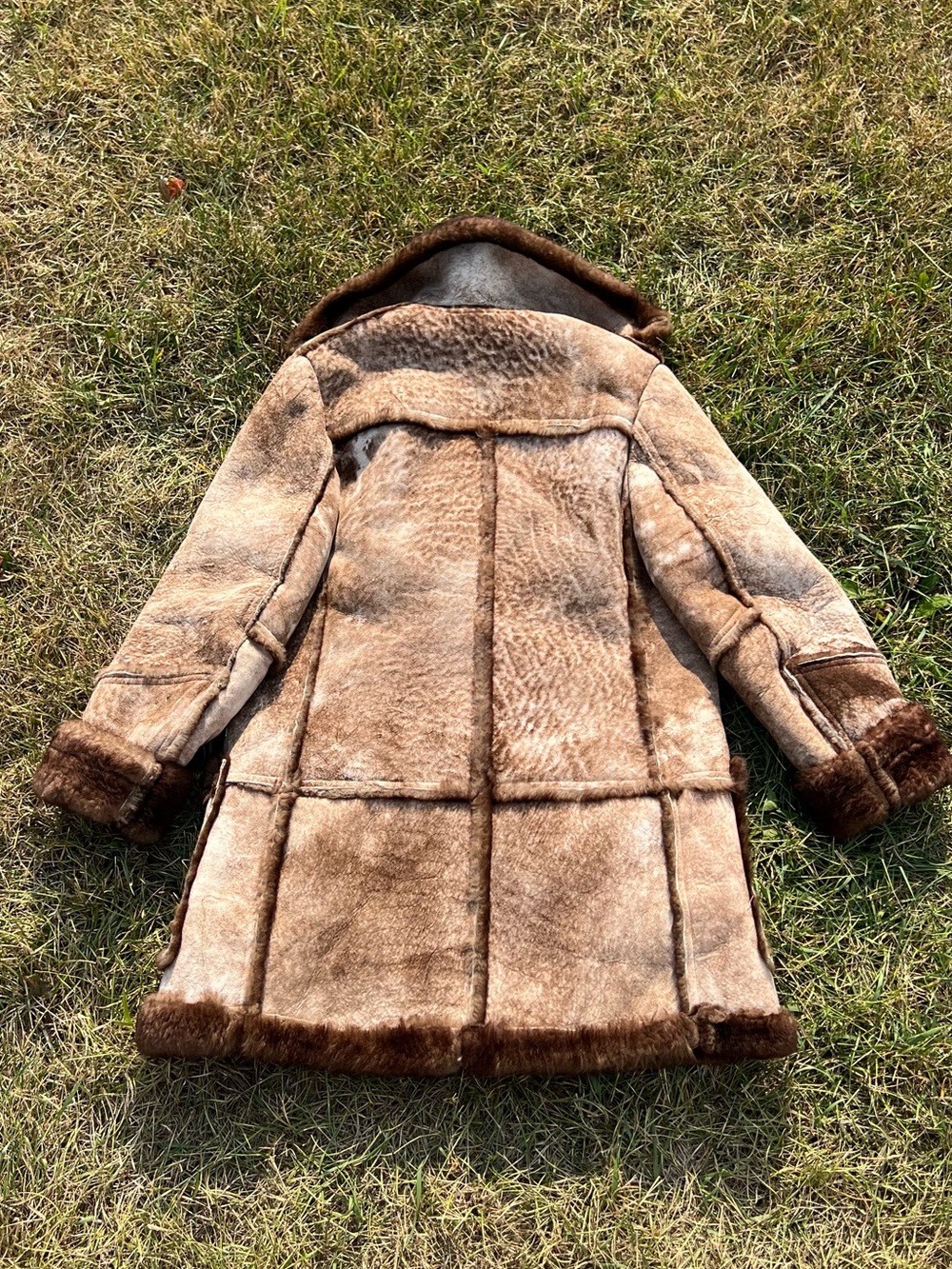 Vtg 70s Genuine Sheepskin Shearling Coat - Picture 9 of 11